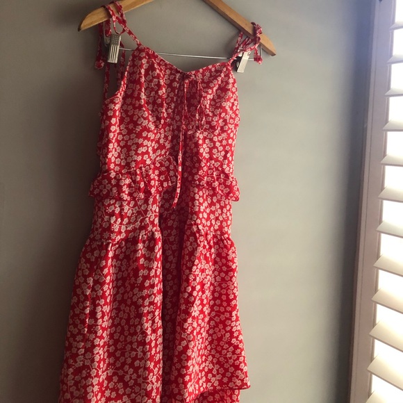 Red floral sun dress - Picture 1 of 2